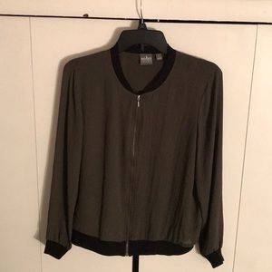 Sheer army green top